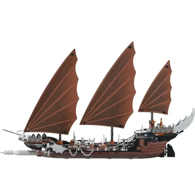 Ghost Pirate Ship Ambush Building Blocks Bricks Boat Kids Birthday DIY Educational Toy Boy Adult Kids Gifts Toys 806PCS