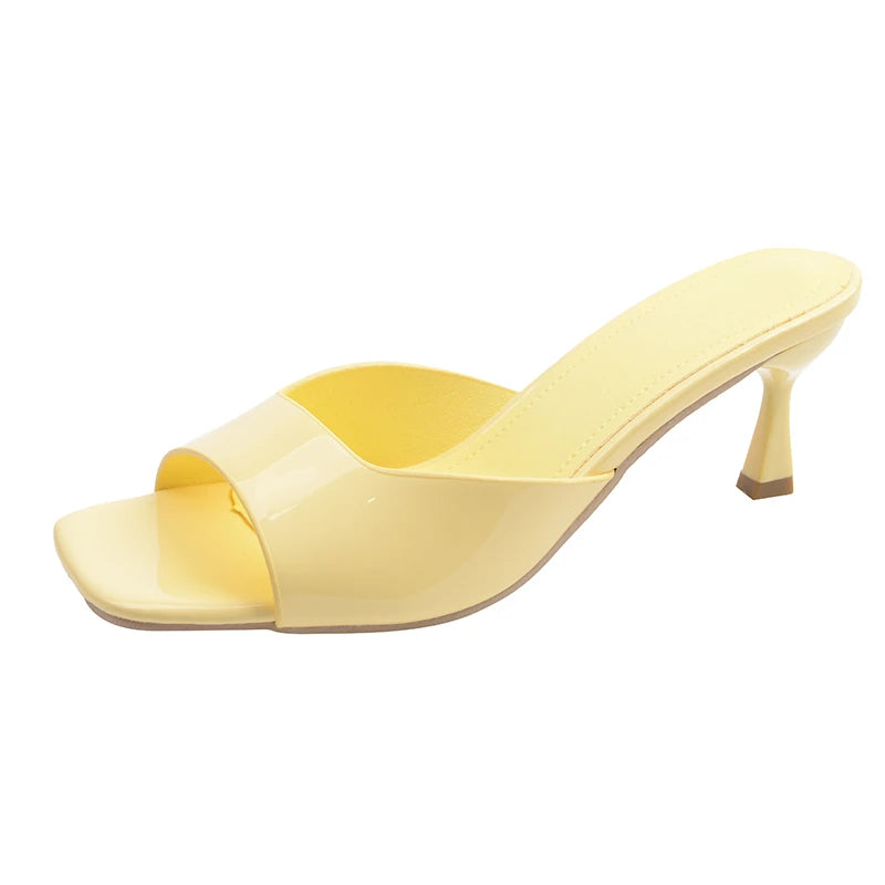 Women High Heel Sandals Summer New Fashion Square Toe Open Toe Women Elegant Casual Comfortable Black High Heel Sandals