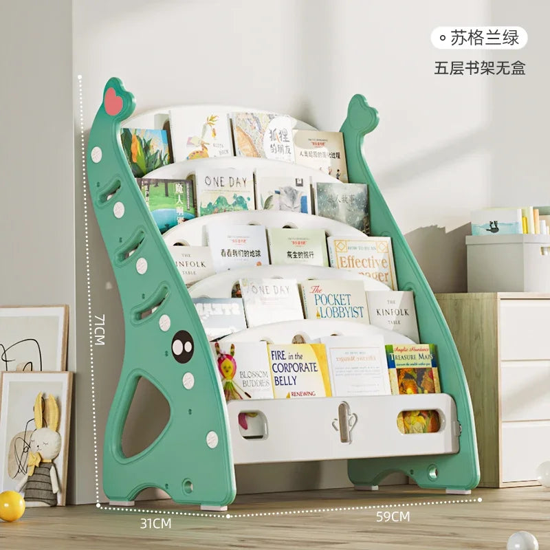 Storage Bookcase Children Display Stand Bookshelf Children's Wall Behind The Door Reading Magazine Storage Bookcases Furniture