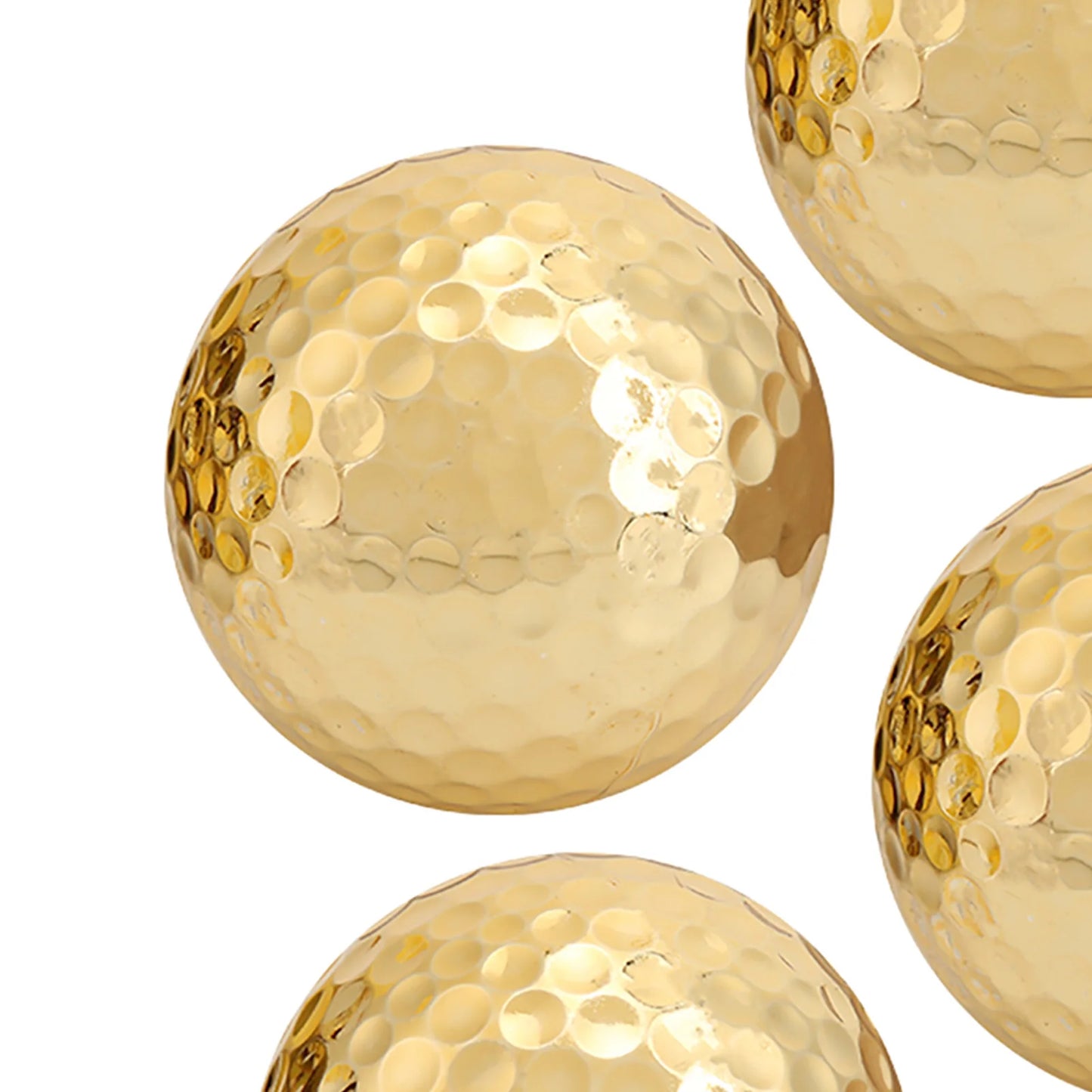 4Pcs Golf Ball Portable High Quality Double Layer Gold Plating Golf Ball Accessory Golden