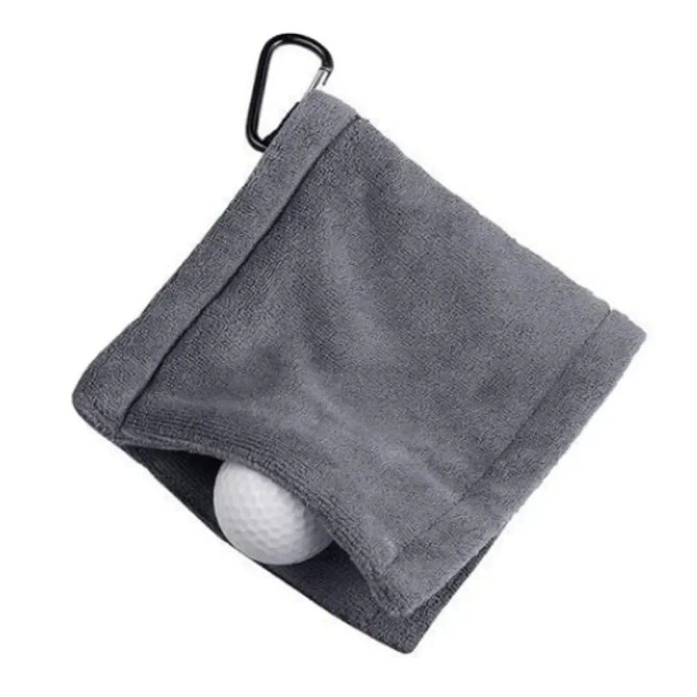 Golf Ball Cleaning Towel Microfiber Scrub For Ball And Club