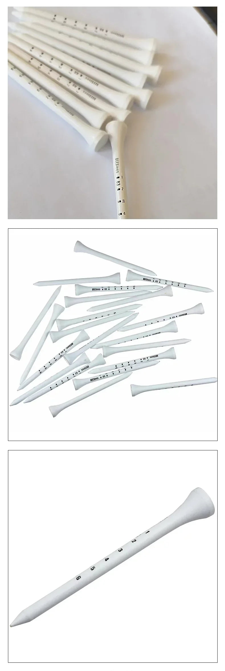 PGM 50pcs Durable Wooden Golf Seats Stabilizes Ball On The Course to Maintain a Perfect Tee Level and Improve Accuracy TE012