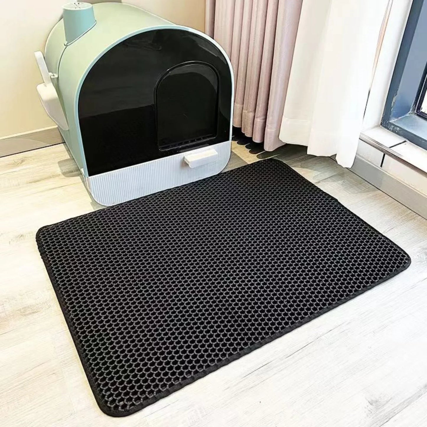 Extra Large Waterproof Cat Litter Mat – Non-Slip, Washable