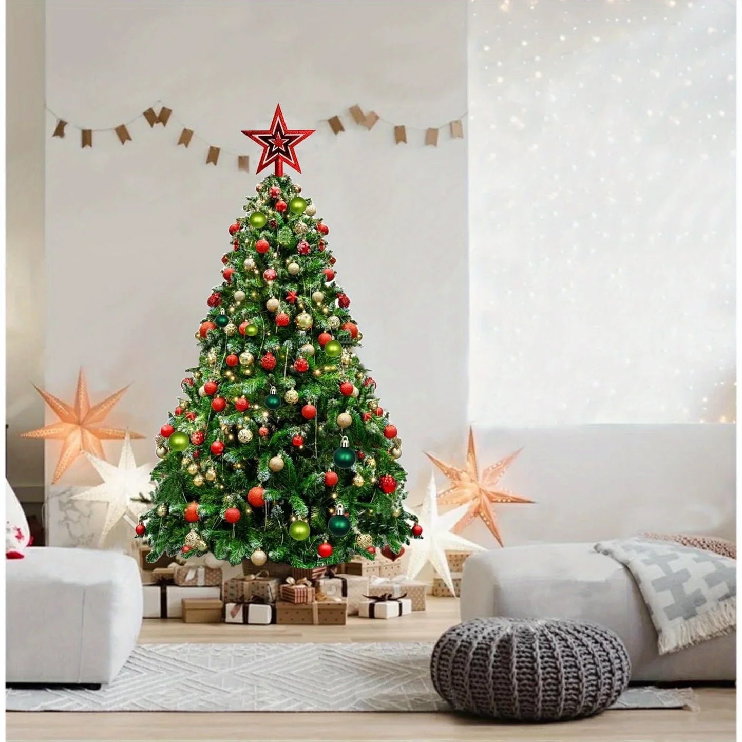 Holiday Ornament Set for Christmas Tree – 101-Piece Shatterproof Decor