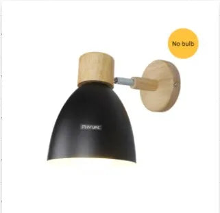 Wooden Nordic Wall Lamp – Modern Wall Sconce with Switch for Bedroom & Living Room