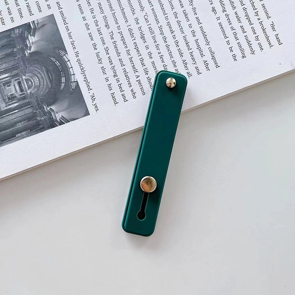 Wrist Band Hand Band Finger Grip Mobile Phone Holder Stand Push Pull Universal Plain Color Phone Socket Holder for iPhone Xiaomi