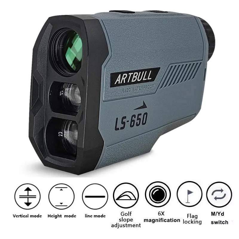 ARTBULL Golf Laser Rangefinder 1000M 650M Telescope with Flag-Lock Slope Pin Distance Meter for Hunting Monocular