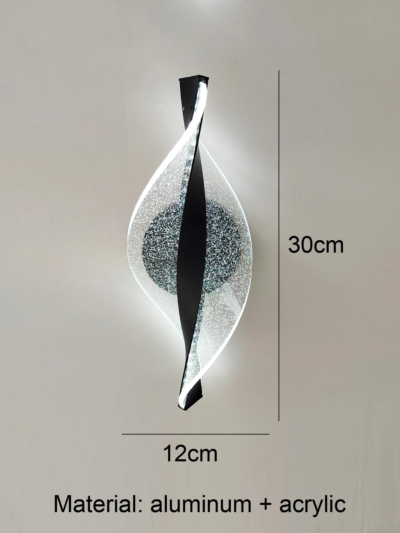 Modern Gold/Black Acrylic LED Wall Light – Bedroom and Living Room Decor