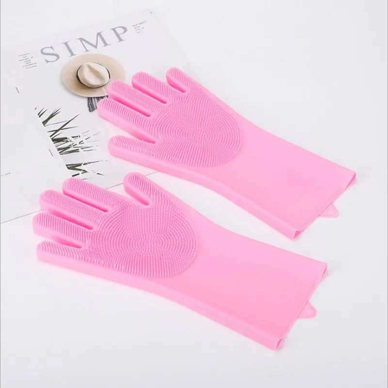 Magic Silicone Pet Bathing Gloves