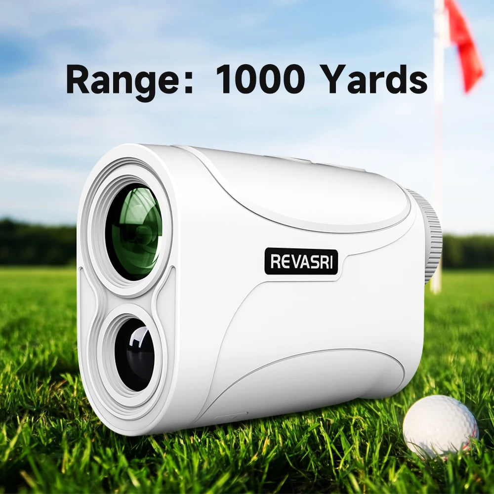 REVASRI Golf Laser Rangefinder with Slope Switch 650/1090Y Laser Range Finder Golf 6X Magnification Vibration with Magnet