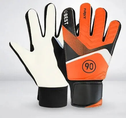 1 Pair Children Anti-Slip Glove Goalkeeper Gloves Finger Protection Goal Thickened Latex Football Gloves