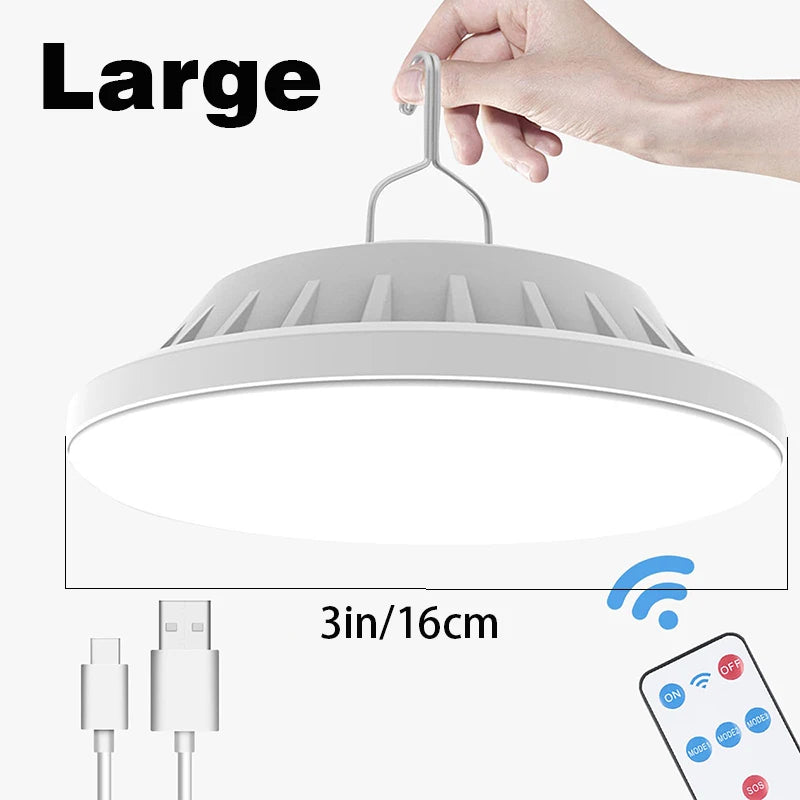 LED Camping Lantern Solar USB Rechargeable Emergency Outdoor Portable Lantern