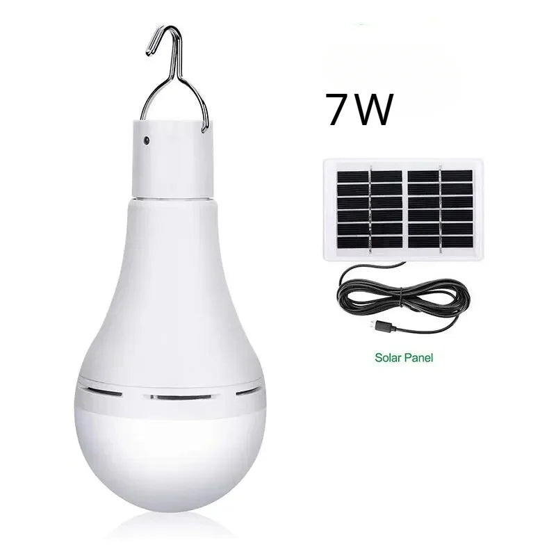 Solar-Powered Emergency LED Camping Light 7/9/12W With 1W Panel