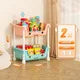 Macaron Storage Handcart Snack Storage Rack Movable Household Large Capacity Wheeled Kitchen Rolling Rack Children Storage Rack