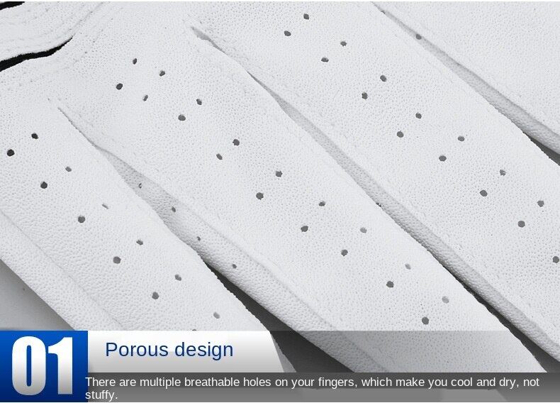 PGM Men Golf  Gloves White Breathable Kid-lambskin Genuine Leather Sport Hand Glove Wear Single Left Right Handed Batting ST022