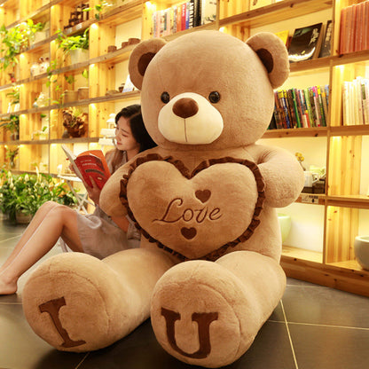 100cm Plush Bear Stuffed Toy Cotton Exterior PP Cotton Filling
