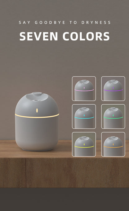 270ml USB Air Humidifier With Cool Mist Aroma Diffuser LED Night Light