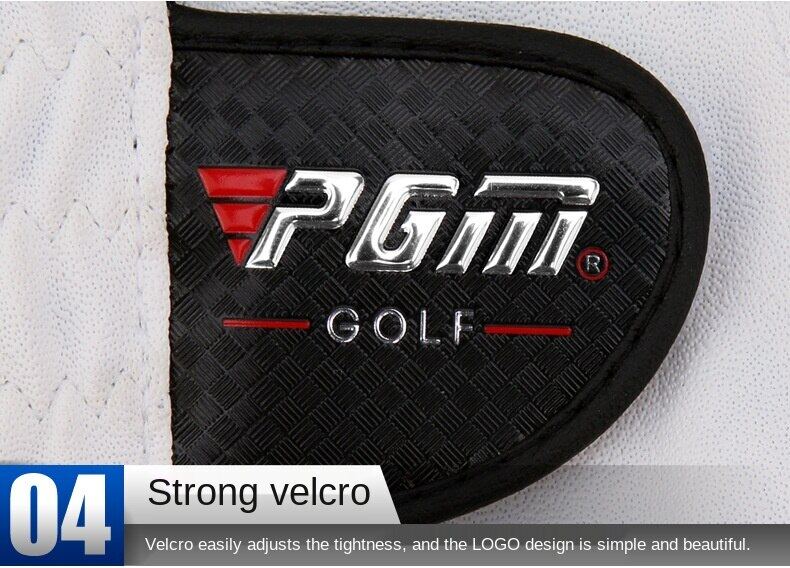 PGM Men Golf  Gloves White Breathable Kid-lambskin Genuine Leather Sport Hand Glove Wear Single Left Right Handed Batting ST022