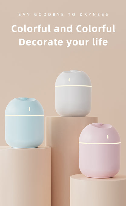 270ml USB Air Humidifier With Cool Mist Aroma Diffuser LED Night Light