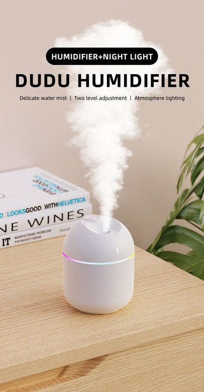 270ml USB Air Humidifier With Cool Mist Aroma Diffuser LED Night Light