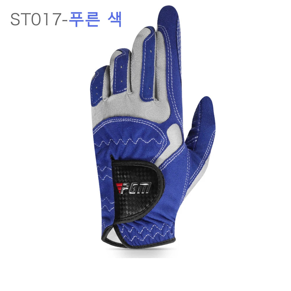 PGM Professional Golf Gloves Microfiber Cloth Fabric Breathable Non-Slip Gloves Club Swing Putting Training Gloves ST017