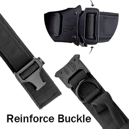 Tactical Nylon Dog Collar With Leash Adjustable For Medium To Large Dogs