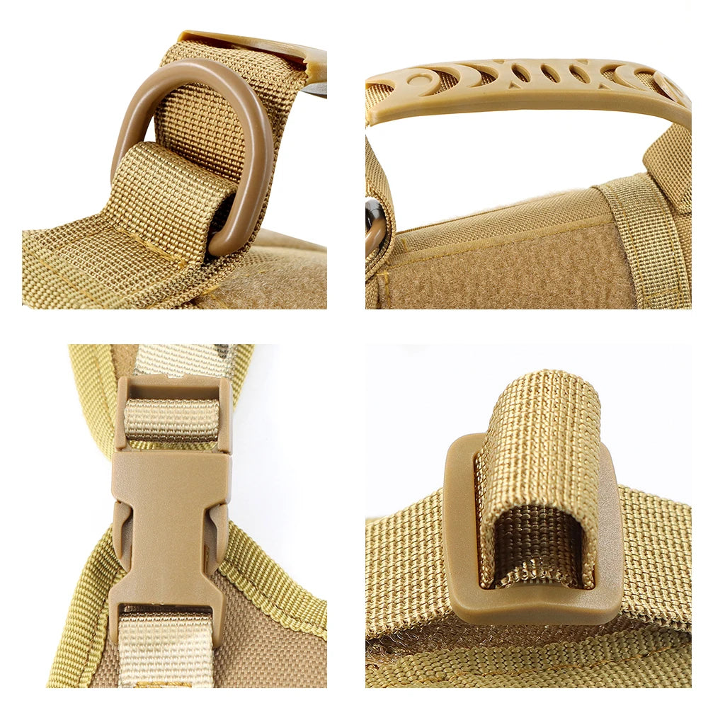 Tactical Cat Harness Leash with 9 Patches Small Dog Puppy Vest Straps with Handle Harnesses Training Adjustable Pet Accessories