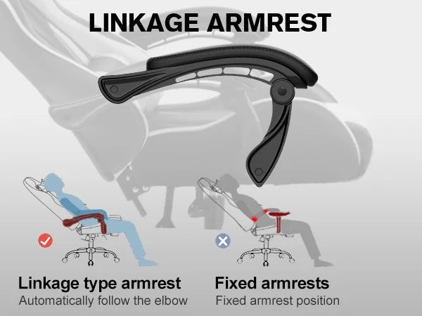 GTPLAYER Gaming Chair with Footrest, Lumbar Support, Adjustable Height, Swivel Seat, Headrest for Office or Gaming