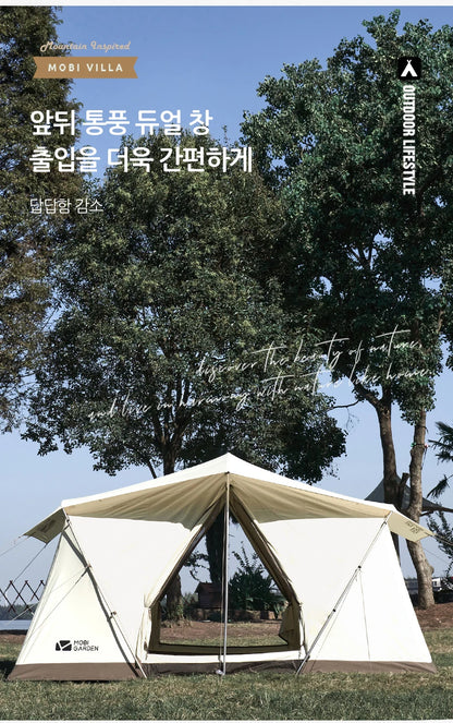 Cotton Camping Tent, Three to Four-Person, Waterproof