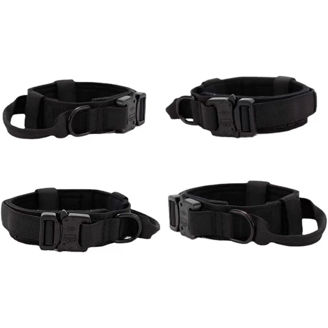 Tactical Dog Leash Collars  Adjustable Nylon Military Dog Collar Leads For Medium Large Dogs German Shepherd Training Hunting