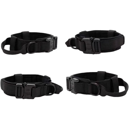 Tactical Nylon Dog Collar With Leash Adjustable For Medium To Large Dogs
