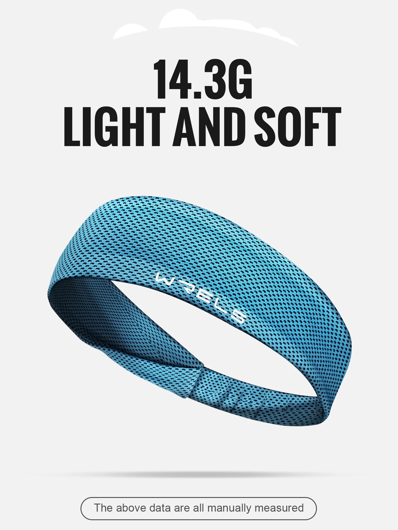 Summer Sport Headband Breathable Fitness Sweatband Non Slip Elastic Tennis Headband Sweat Wicking Lightweight Running Hairband