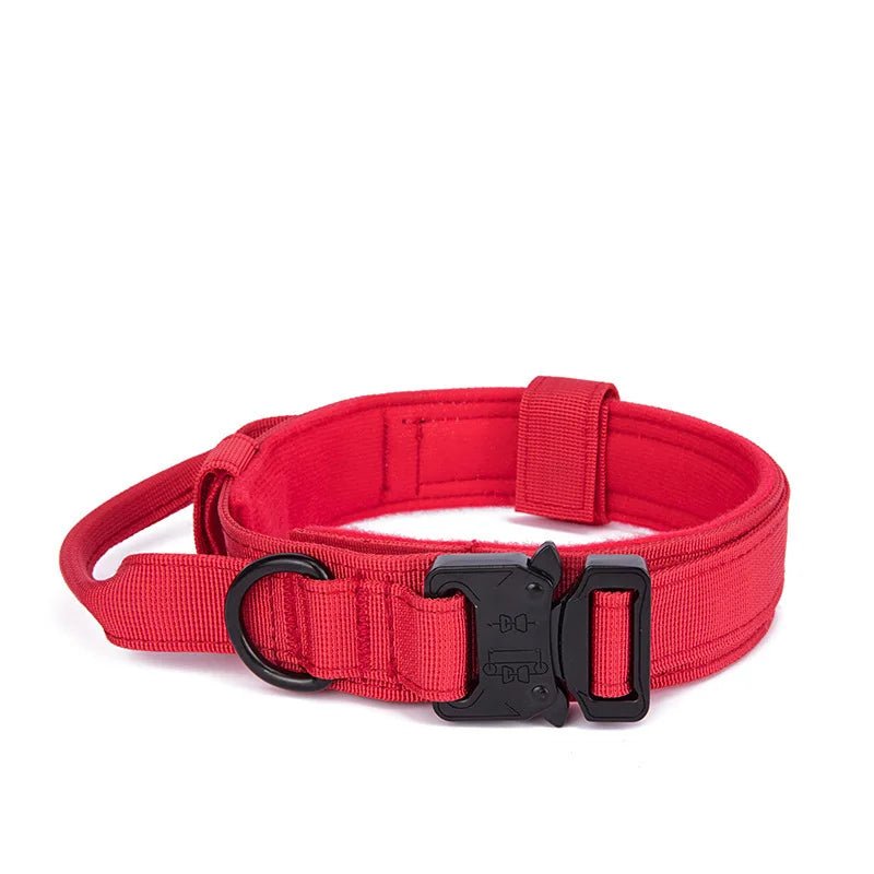 Tactical Dog Leash Collars  Adjustable Nylon Military Dog Collar Leads For Medium Large Dogs German Shepherd Training Hunting