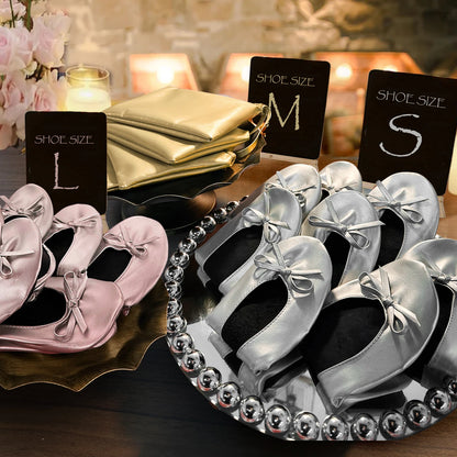 Foldable Women Ballet Flats Roll-Up Slippers With Bag For Travel