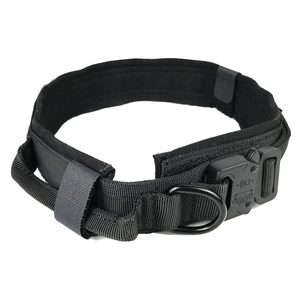 Tactical Dog Leash Collars  Adjustable Nylon Military Dog Collar Leads For Medium Large Dogs German Shepherd Training Hunting