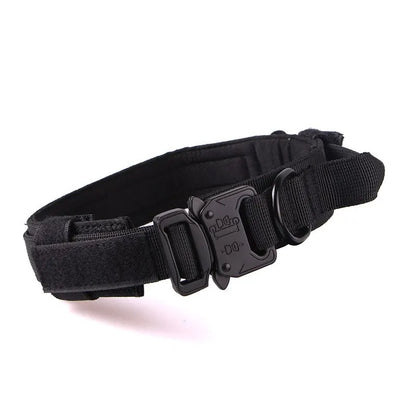 Tactical Nylon Dog Collar With Leash Adjustable For Medium To Large Dogs