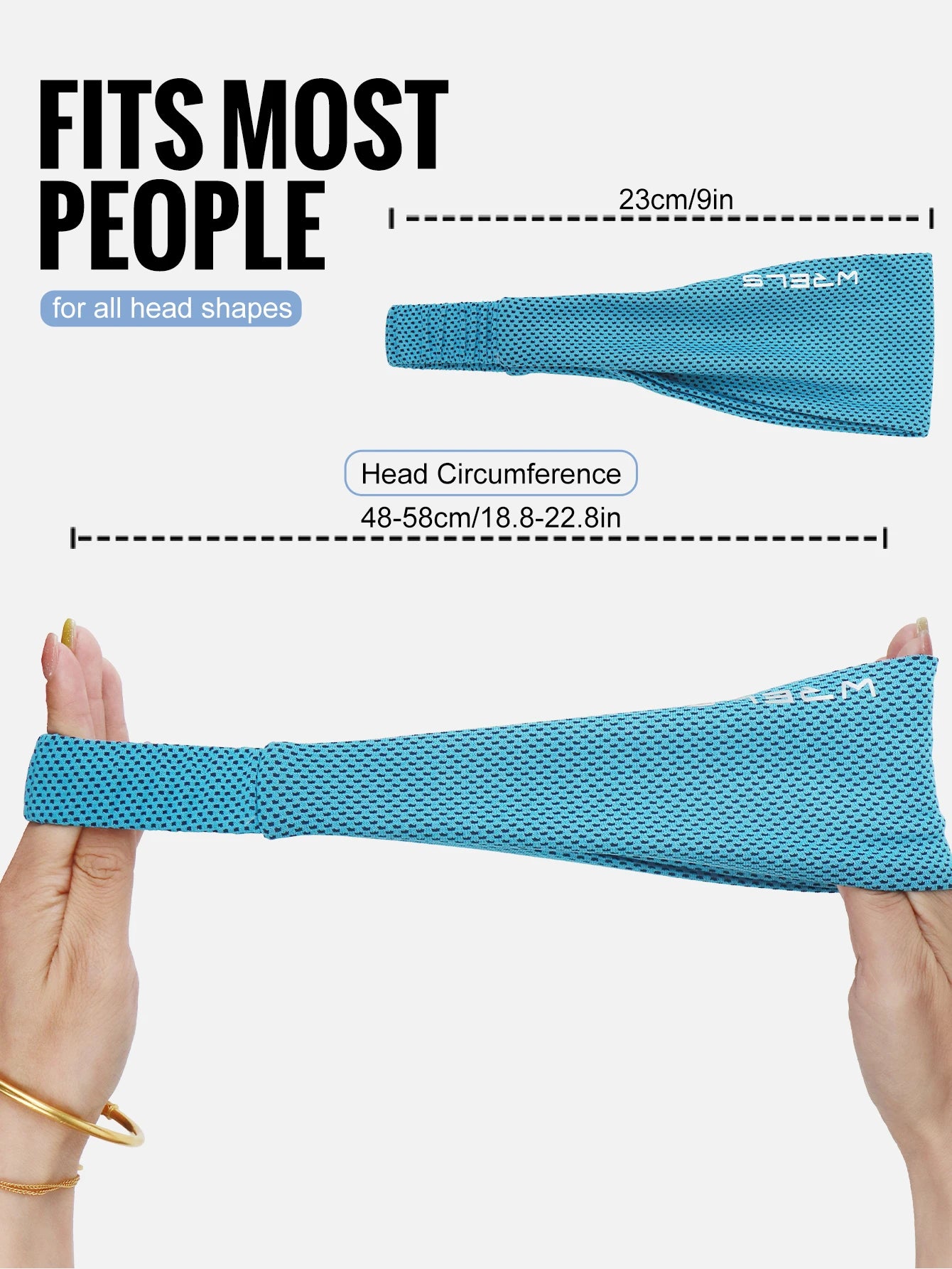 Summer Sport Headband Breathable Fitness Sweatband Non Slip Elastic Tennis Headband Sweat Wicking Lightweight Running Hairband