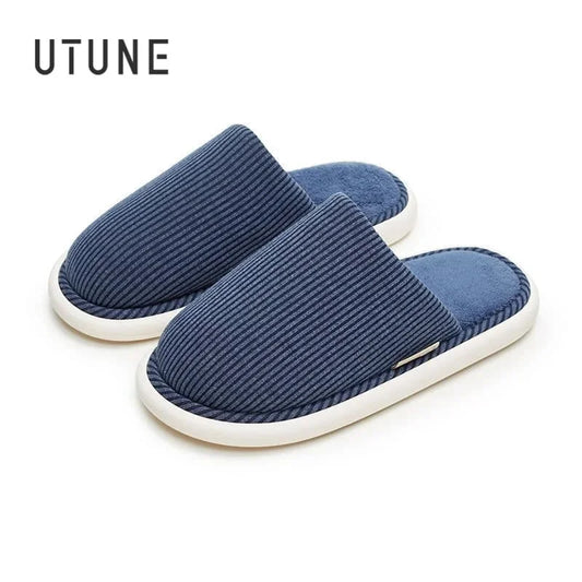 Winter Plush Indoor Slippers Non Slip Flats Home Shoes