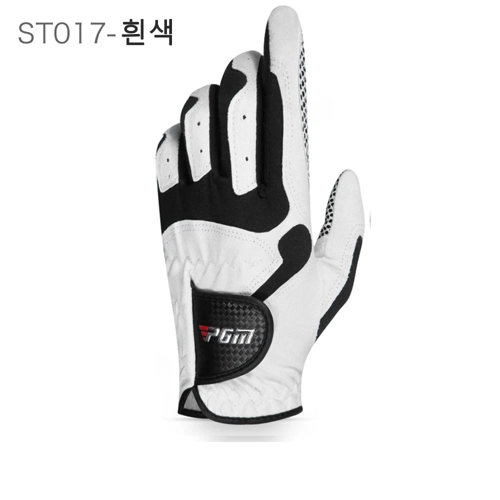 PGM Professional Golf Gloves Microfiber Cloth Fabric Breathable Non-Slip Gloves Club Swing Putting Training Gloves ST017