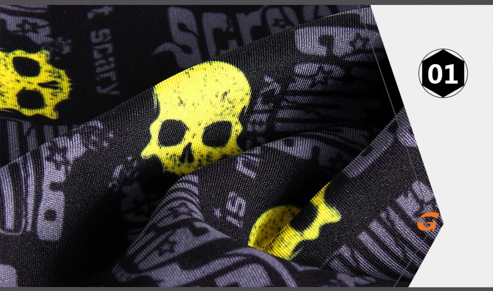 Gothic Skull Headband Sweat Bandage Sport Head Hair Band Workout Tennis Fitness Jog Basketball Running Scary Sweatband Women Men