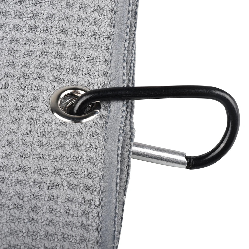 40x60cm Golf Towel With Hook 5 Colors Microfiber Fabric For Golf lovers Duty Clip Carabiner Accessories Free shipping Dorp ship