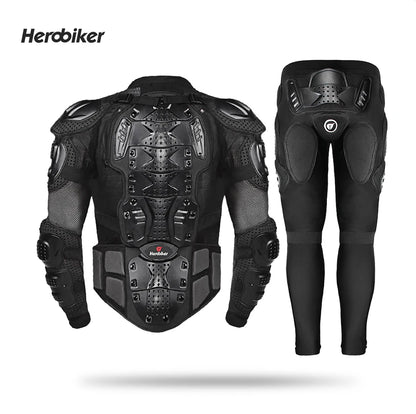 Motorcycle Jacket With Full Body Armor, Unisex, Sizes S To 5XL, Polyester Nylon