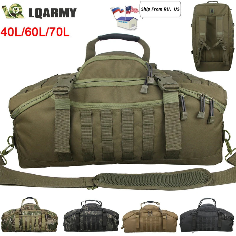 40L 60L 80L Waterproof Travel Bags Large Capacity Luggage Bags Men Duffel Bag Travel Tote Weekend Bag Duffel Bags