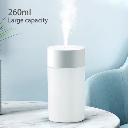 Ultrasonic Humidifier 260ml USB LED Lamp Aroma Diffuser