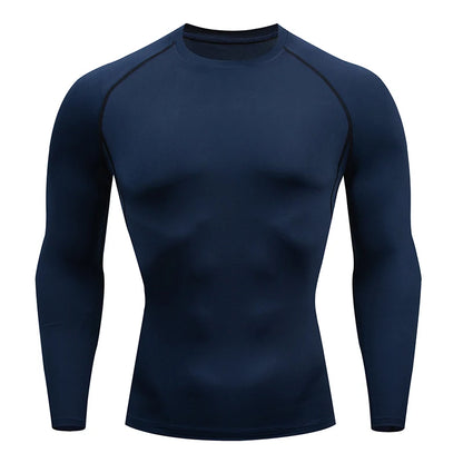 Men's Compression Long Sleeve Running T-Shirt Polyester Sizes S and M