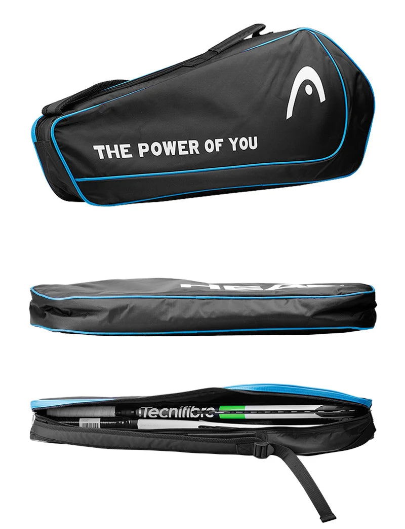 HEAD Tennis Racket Bag 3 Pack Training Sport Competition Shoulder Hand Bag Handbag Squash Badminton Raquete De Padel Storage Bag