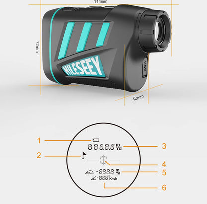 Golf Laser Rangefinder Telescope 600m 6x Monocular