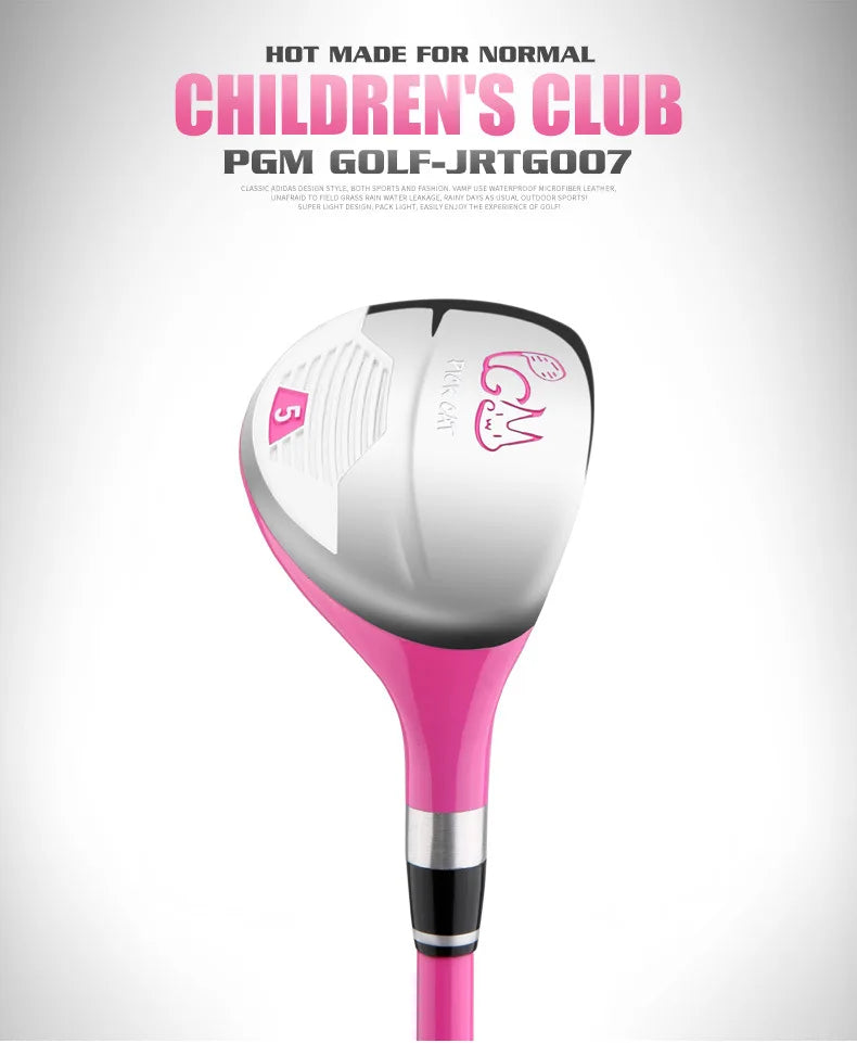 PGM 3-12 Years Old Kids Golf Club Set Children's Boy Girl Beginner's Golf Training Wood Iron Swing Putter Bag Gift JRTG007