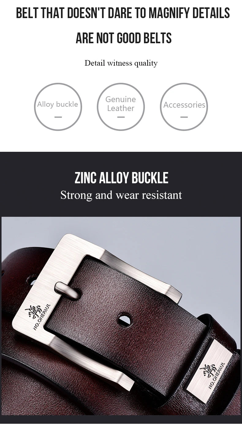 Leather Men's High-quality Buckle Jeans Leather Casual  Belt Business Denim Belt Men's Fashion Designer 2025 New