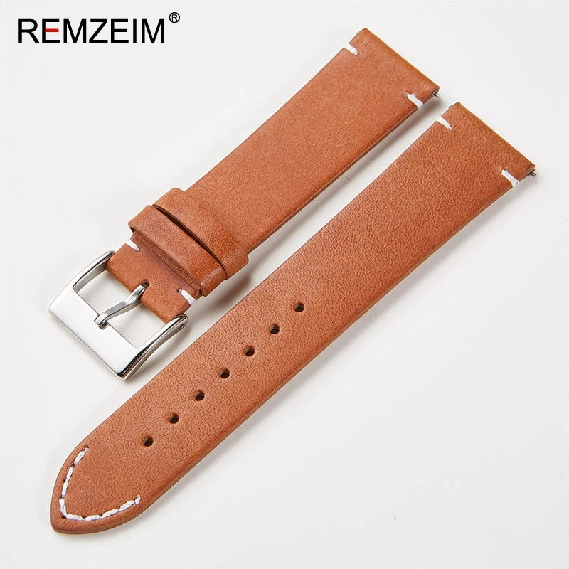 Calfskin Genuine Leather Watchbands Quick Release Watch Band 18mm 20mm 22mm 24mm Smartwatch Strap Watches Accessories